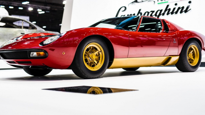 Lamborghini Polo Storico at Rétromobile Paris to unveil the latest restoration - the Miura SV owned by Jean Todt