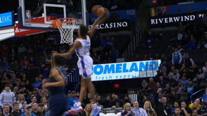 Terrance Ferguson's windmill dunk in Thunder win