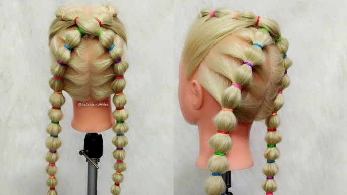 Crossed Bubble Braid | Trenza Burbuja Cruzada | Box Braids by Belleza sin Limites