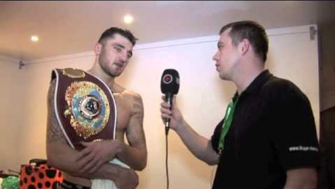 NATHAN CLEVERLY POST-FIGHT INTERVIEW FOR iFILM LONDON / CLEVERLY v KRASNIQI / RULE BRITANNIA