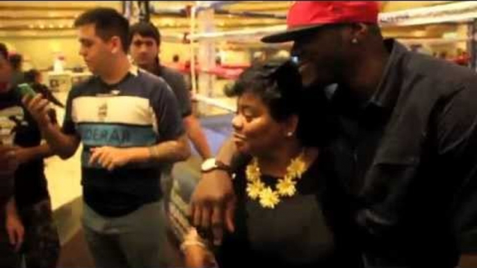 DEONTAY WILDER IS MOBBED BY FANS AT THE MGM GRAND /  BOMB-SQUAD!!!!!!!!