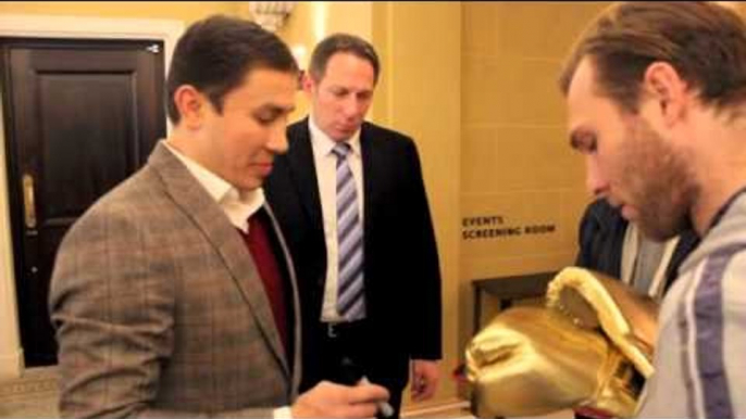 WBA SUPER CHAMPION GENNADY GOLOVKIN MAKES TIME FOR THE ENGLISH FANS & EVEN CRACKS A JOKE / iFL TV