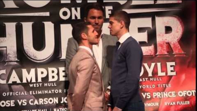 LUKE CAMPBELL v TOMMY COYLE - HEAD TO HEAD @ FINAL PRESS CONFERENCE / RUMBLE ON THE HUMBER