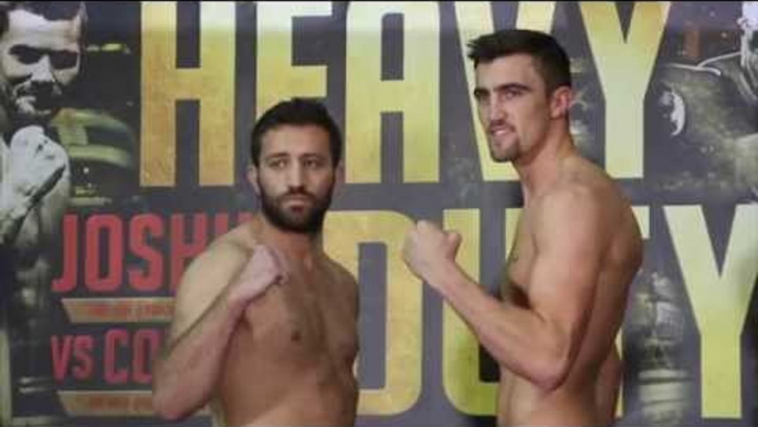 JAKE BALL (PRO-DEBUT) v HAIDAR SADIK - OFFICIAL WEIGH IN & HEAD TO HEAD / HEAVY DUTY