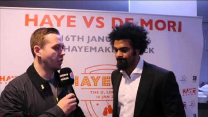 DAVID HAYE ON HIS RETURN, TYSON FURY WLADIMIR KLITSCHKO, DEONTAY WILDER & ANTHONY JOSHUA