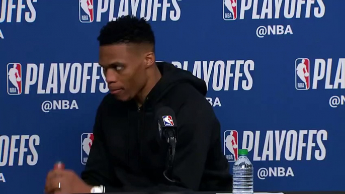 Russel Westbrook Postgame conference   Thunder vs Jazz Game 6   April 27 , 2018   NBA Playoffs
