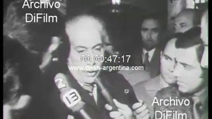 Juan Lechin visits Juan Domingo Peron in Buenos Aires 1973