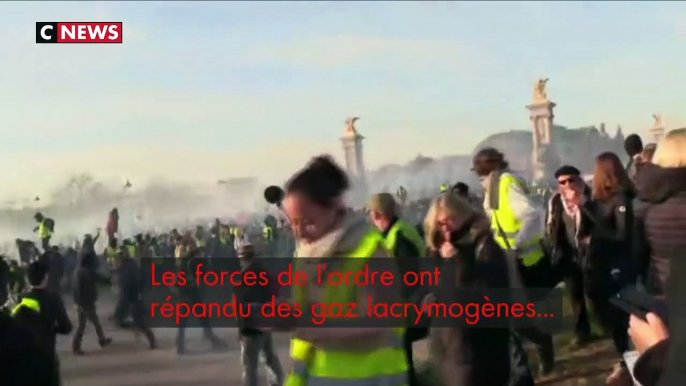 Le cortège des gilets jaunes dispersé aux Invalides