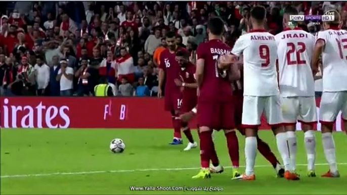 مباراة قطر ولبنان الشوط الاول كاس آسيا 2019