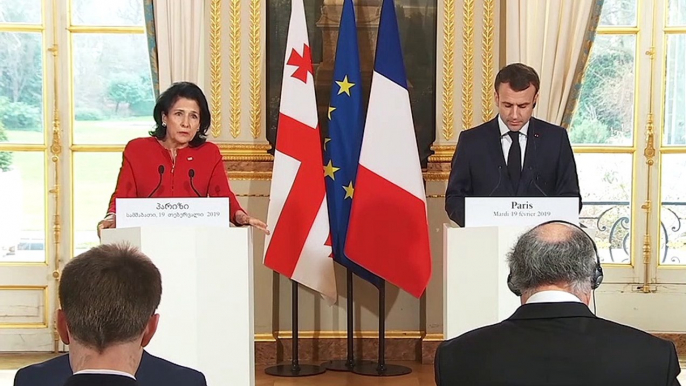 Conférence de presse avec Salomé Zourabichvili, Présidente de la Géorgie