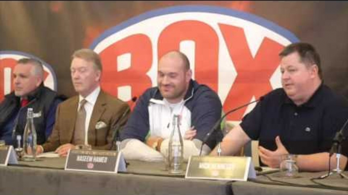 TYSON FURY v WLADIMIR KLITSCHKO ANNOUNCEMENT PRESS CONFERENCE W/ TYSON FURY, JOHN FURY, PETER FURY