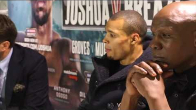 CHRIS EUBANK JR, EDDIE HEARN & CHRIS EUBANK SNR PRESS CONFERENCE - DISCUSSING GENNADY GOLOVKIN FIGHT