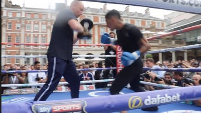 EXPLOSIVE!! CONOR BENN SMASHES THE PADS @ OPEN WORKOUTS / GOLOVKIN v BROOK