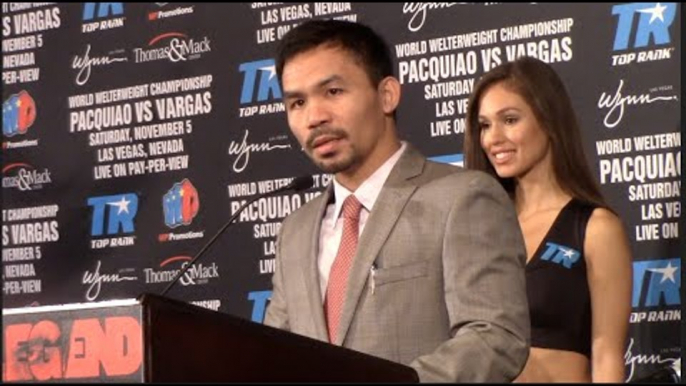 A LEGEND RETURNS!! MANNY PACQUIAO v JESSIE VARGAS - PRESS CONFERENCE W/ BOB ARUM / PACQUIAO v VARGAS