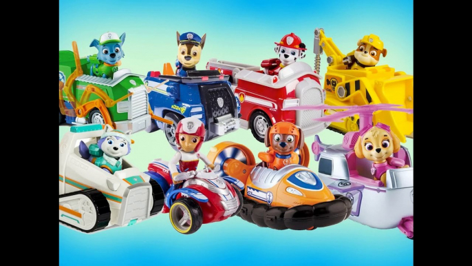 8 Paw Patrol Vehicles Marshall Fire Truck Chase Police Cruiser Rubble Rocky Zuma Skye Everest Ryder