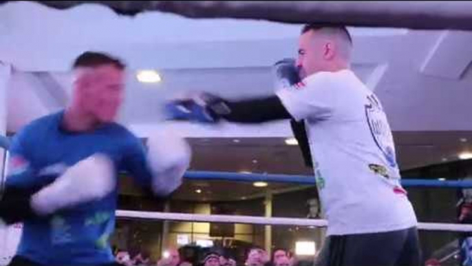 THE LEEDS WARRIOR IS WAR READY! IBF KING JOSH WARRINGTON DESTROYS THE PADS AHEAD OF FRAMPTON CLASH