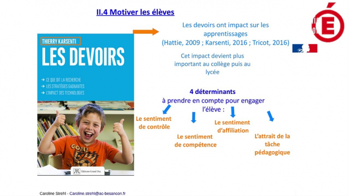 Pour une mise en oeuvre du dispositif Devoirs Faits - partie 2