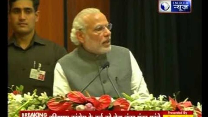 Prime Minister Narendra Modi addressing rally in Naya Raipur in Chhattisgarh.