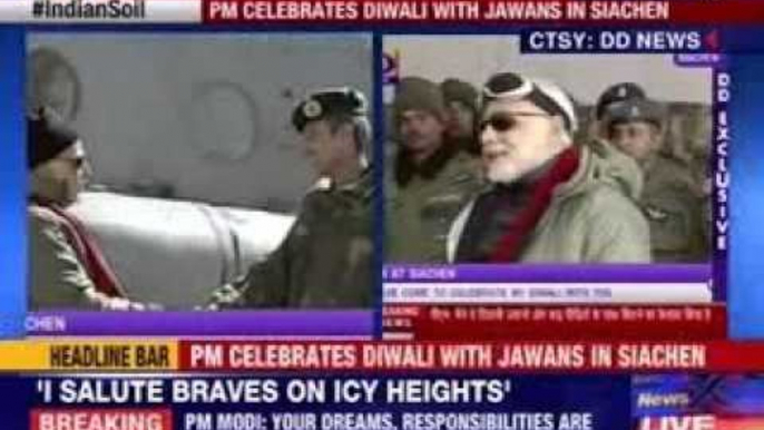 Prime Minister Narendra Modi Addressing officers and jawans