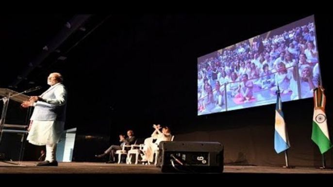 PM Narendra Modi in Argentina, Addressing 'Yoga For Peace' Event in Buenos Aires