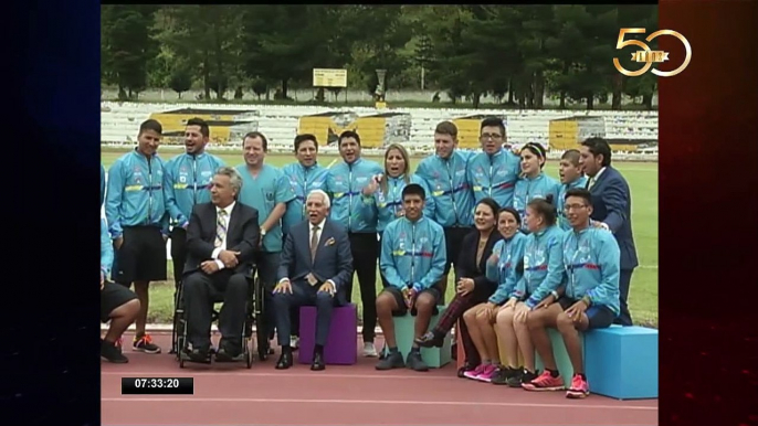 Presidente Lenín Moreno visitó a los deportistas ecuatorianos de Olimpiadas Especiales