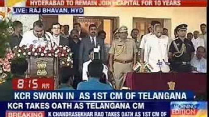KCR takes oath as Telangana Chief Minister