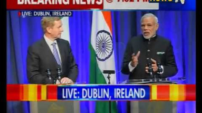 PM Narendra Modi and Irish PM at the Joint Press Statement in Dublin, Ireland