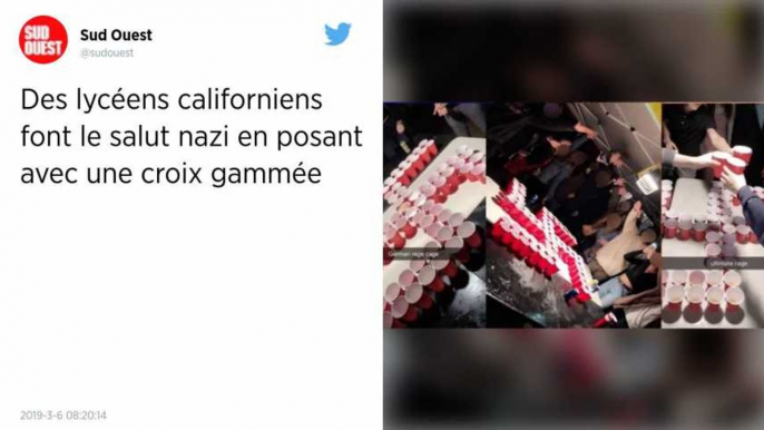 Californie. Des lycéens font le salut nazi devant une croix gammée