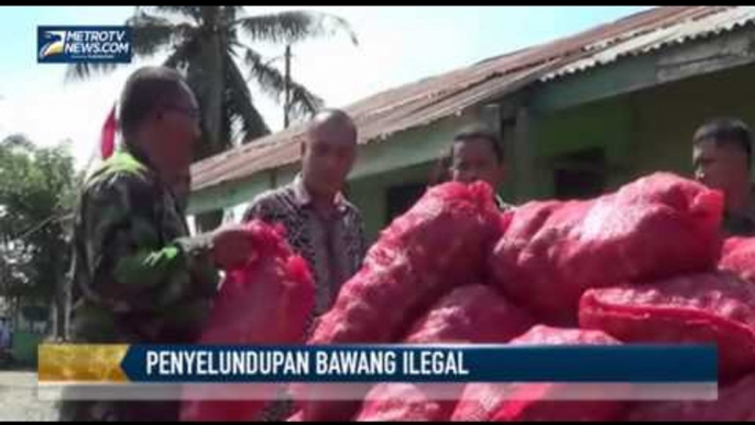 TNI Gagalkan Penyelundupan 2 Ton Bawang Ilegal