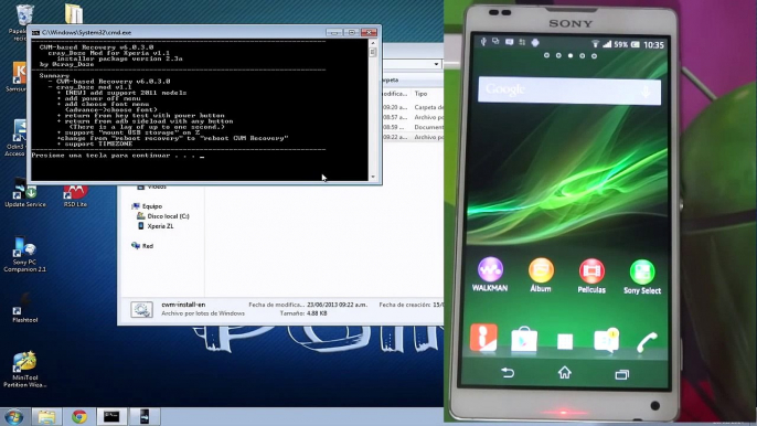 Como instalar CWM Recovery Xperia Z y ZL 4.2.2. y 4.3 (español mexico)