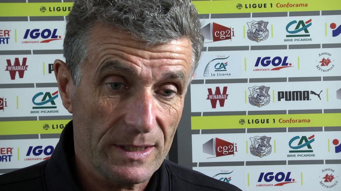 Après le match Amiens SC - Nîmes Olympique, Bernard Blaquart