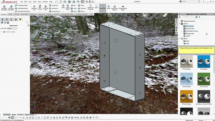 LCM - SOLIDWORKS FRANCAIS – CHANGER LE FOND D'ÉCRAN DANS SOLIDWORKS  (SCENE)