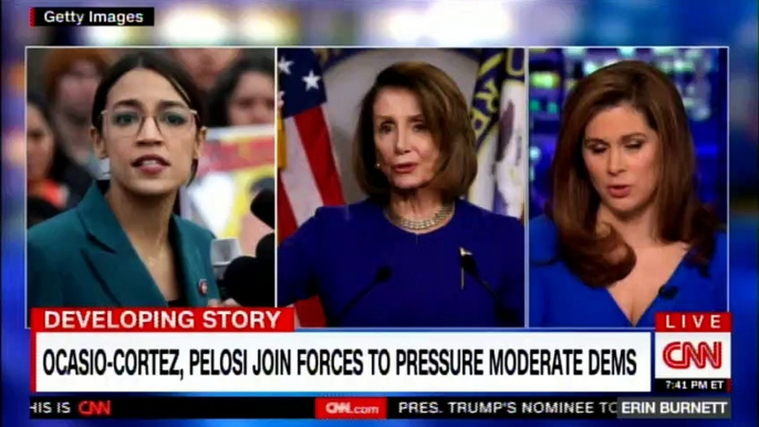 Erin Burnett speaking on Ocasio-Cortiez, Pelosi join forces to pressure moderate Dems. @AOC #ErinBurnett @ErinBurnett #CNN #News #Breaking