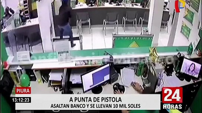 Piura: roban 10 mil soles de agente bancario en Paita