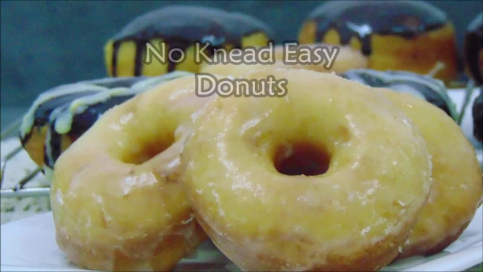 How to make Donuts at home without oven - No knead - Chocolate Glaze - Sugar Glaze