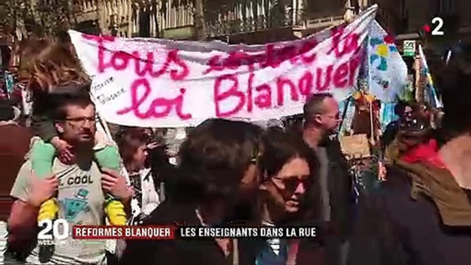 Réformes Blanquer : les enseignants dans la rue