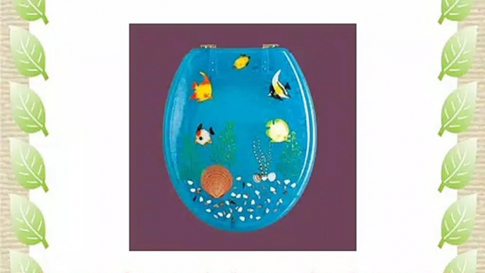 Polyresin Toilet Seat Ocean Floor Standard Round Brass  Renovators Supply