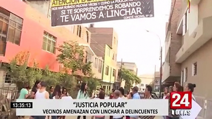 Vecinos cansados de asaltos amenazan con linchar a delincuentes