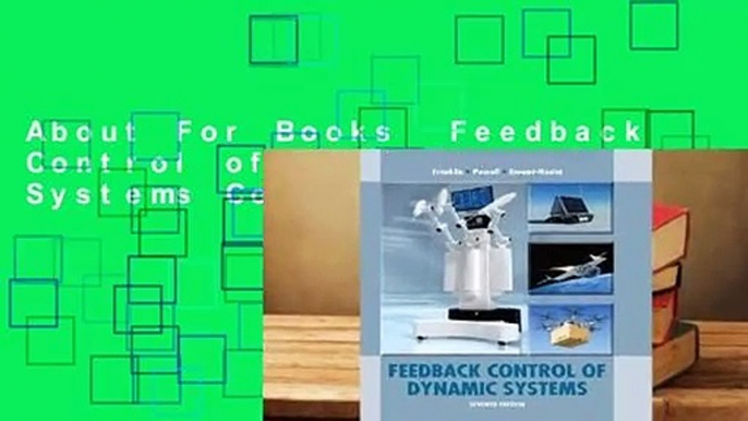 About For Books  Feedback Control of Dynamic Systems Complete