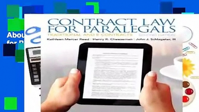 About For Books  Contract Law for Paralegals  Review