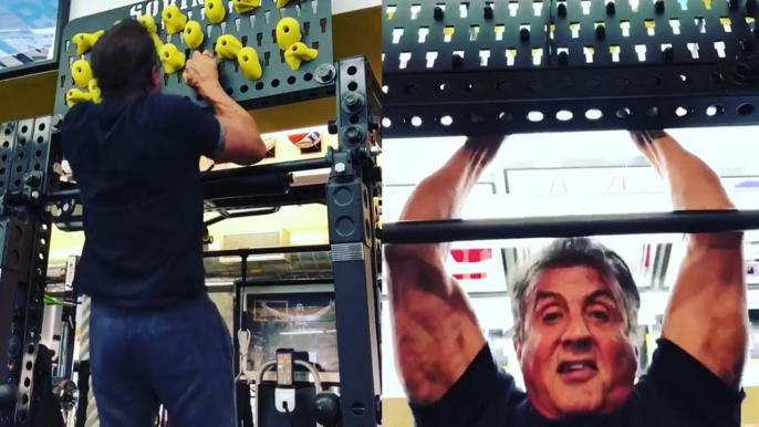 Sylvester Stallone workout routine 75 years old - Rocky Rambo Expendables