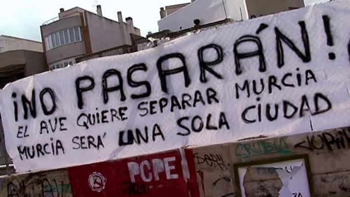 Lucha de los vecinos de Murcia por el soterramiento de las vías del AVE