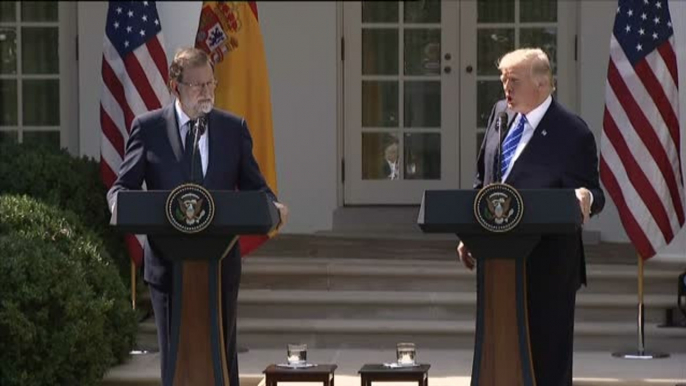 Trump defiende la unidad de España ante Rajoy en la Casa Blanca