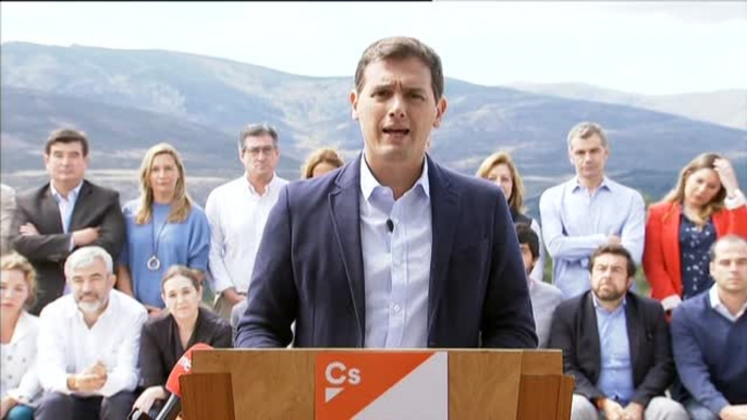 Rivera: "Queremos que los poderes del Estado cierren filas para impedir el golpe a la democracia en Cataluña"