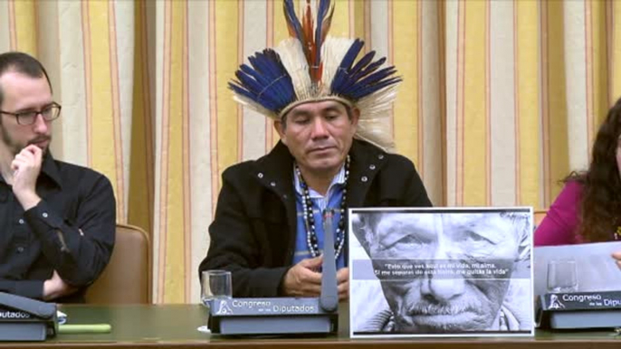 Un guaraní brasileño reclama en el Congreso la demarcación de las tierras indígenas