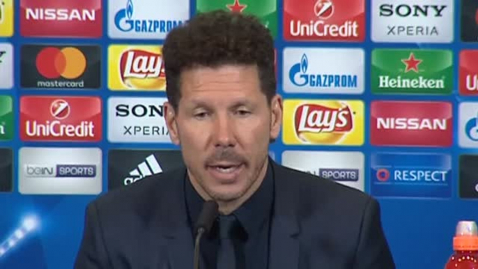 Simeone: "La Champions es especial, este es un paso muy importante para el club"