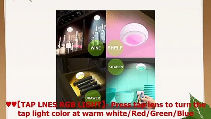 LUXSWAY Wireless Night LightBattery Operated LED Lighting Remote Control 16 Color RGB