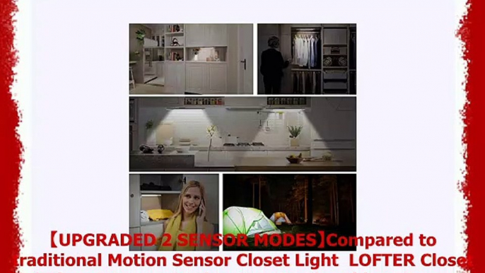 Motion Sensor Closet Light Upgraded Rechargeable 39 LED Wardrobe Light Stickon Anywhere