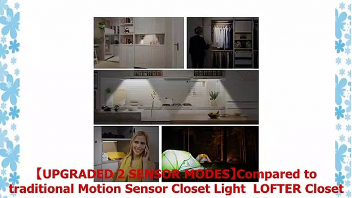 Motion Sensor Closet Light Upgraded Rechargeable 39 LED Wardrobe Light Stickon Anywhere