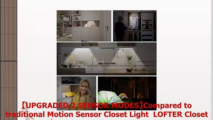 Motion Sensor Closet Light Upgraded Rechargeable 39 LED Wardrobe Light Stickon Anywhere